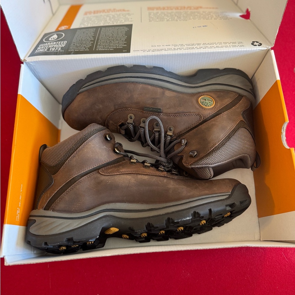 Timberland Brown and Gray Outdoor Boots with Rugged Sole